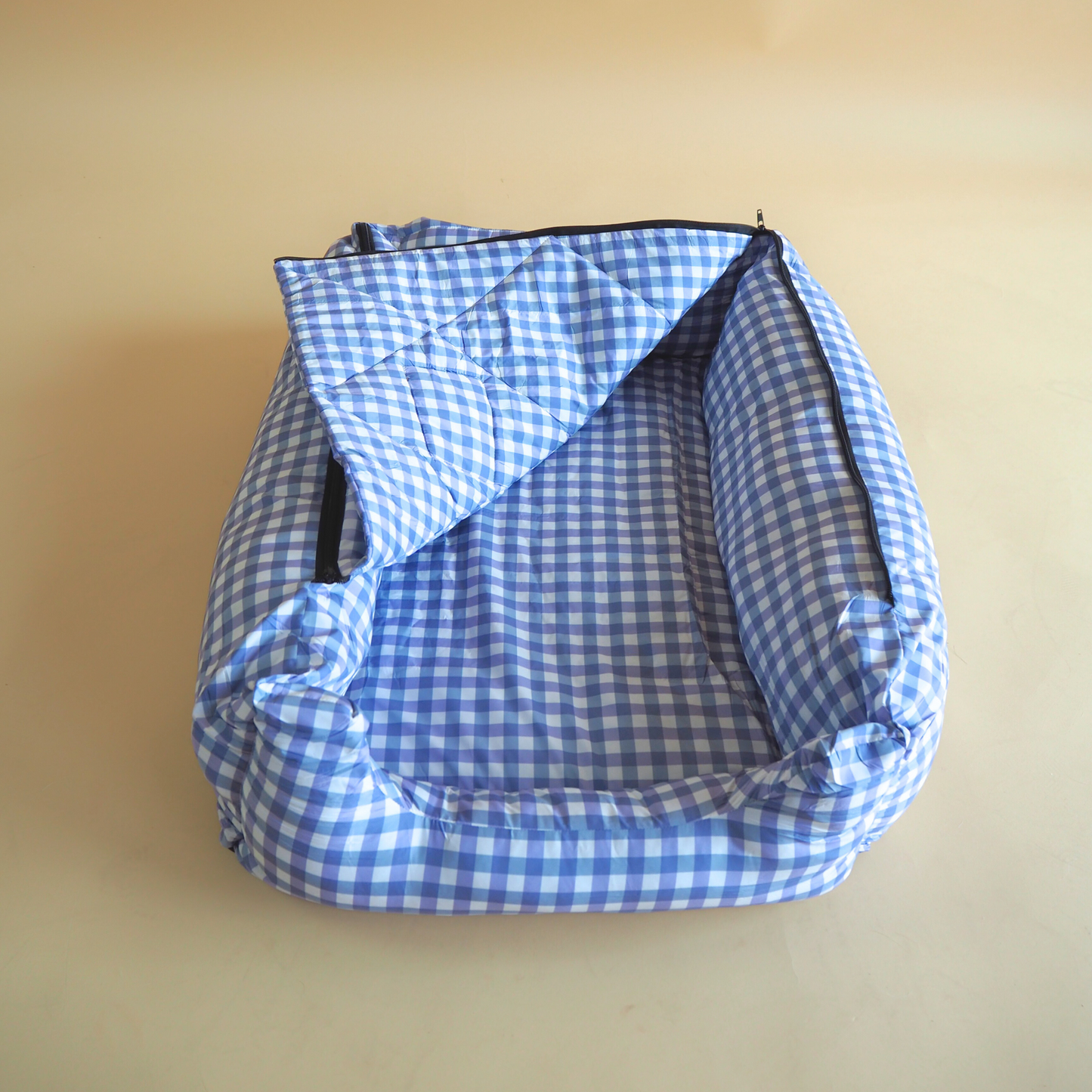 Blue Gingham L (2 Zips)